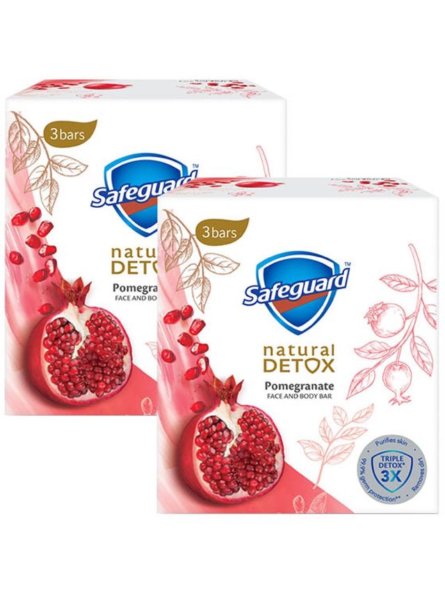 Safeguard Detox Face and Body Bar Soap Pomegranate edamama